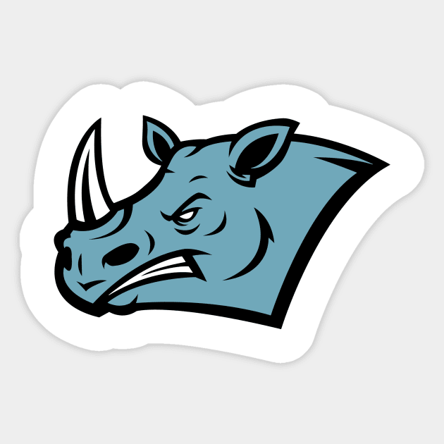 Blue Rhino Face Logo Sticker by AnotherOne